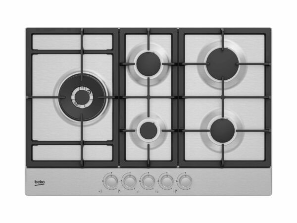 כיריים גז 5 להבות BEKO נירוסטה HIAL752205SX